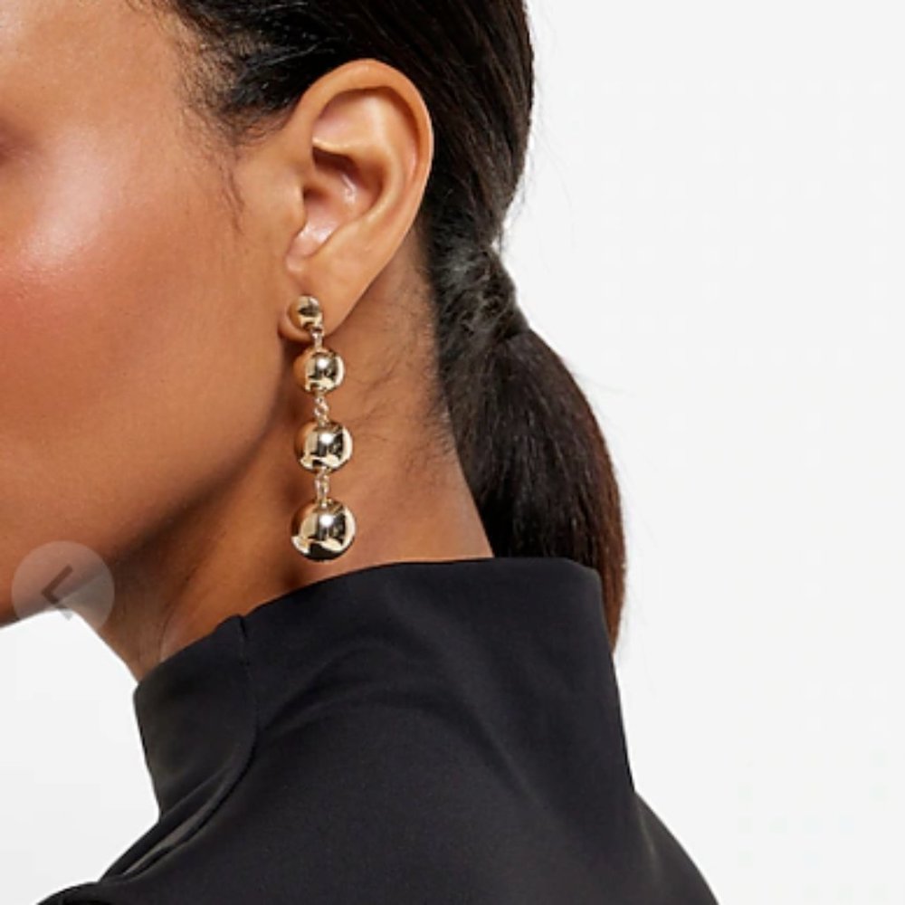 EXPRESS Gold Ball Drop Earrings, Brand New Never Worn